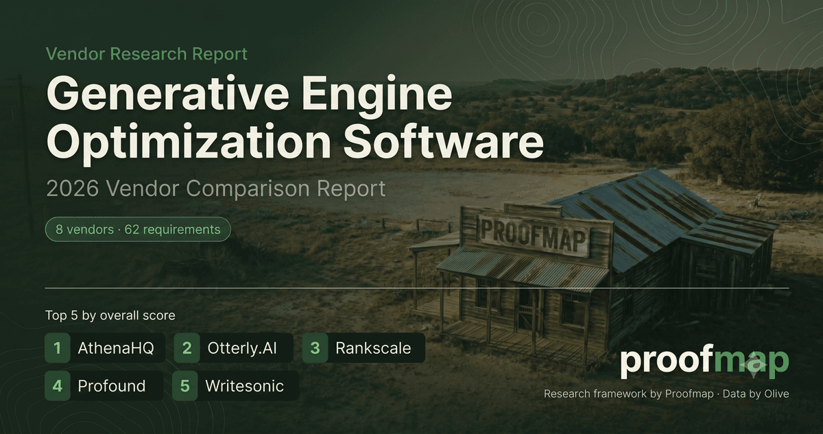 Generative Engine Optimization Software: 2026 Vendor Comparison Report
