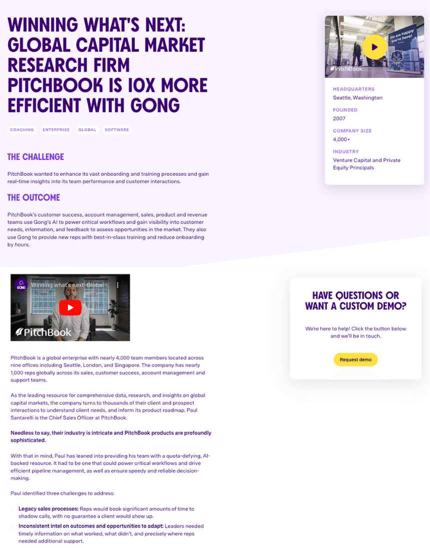 Gong Customer Case Study