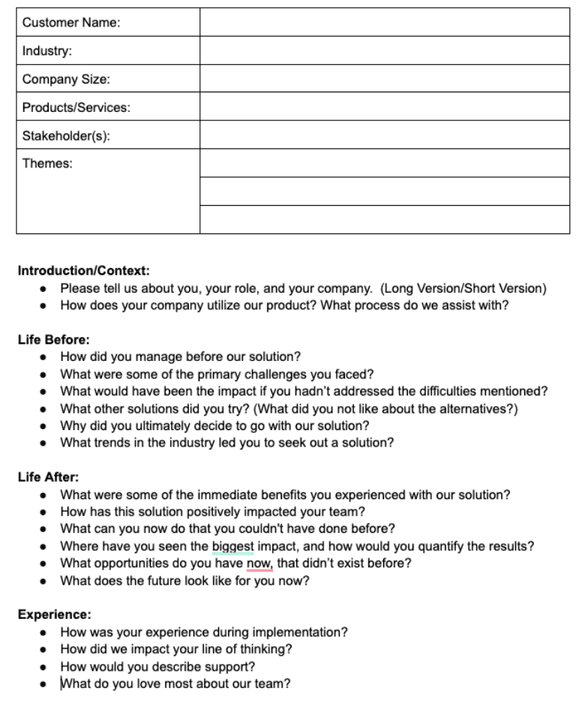 Customer Interview