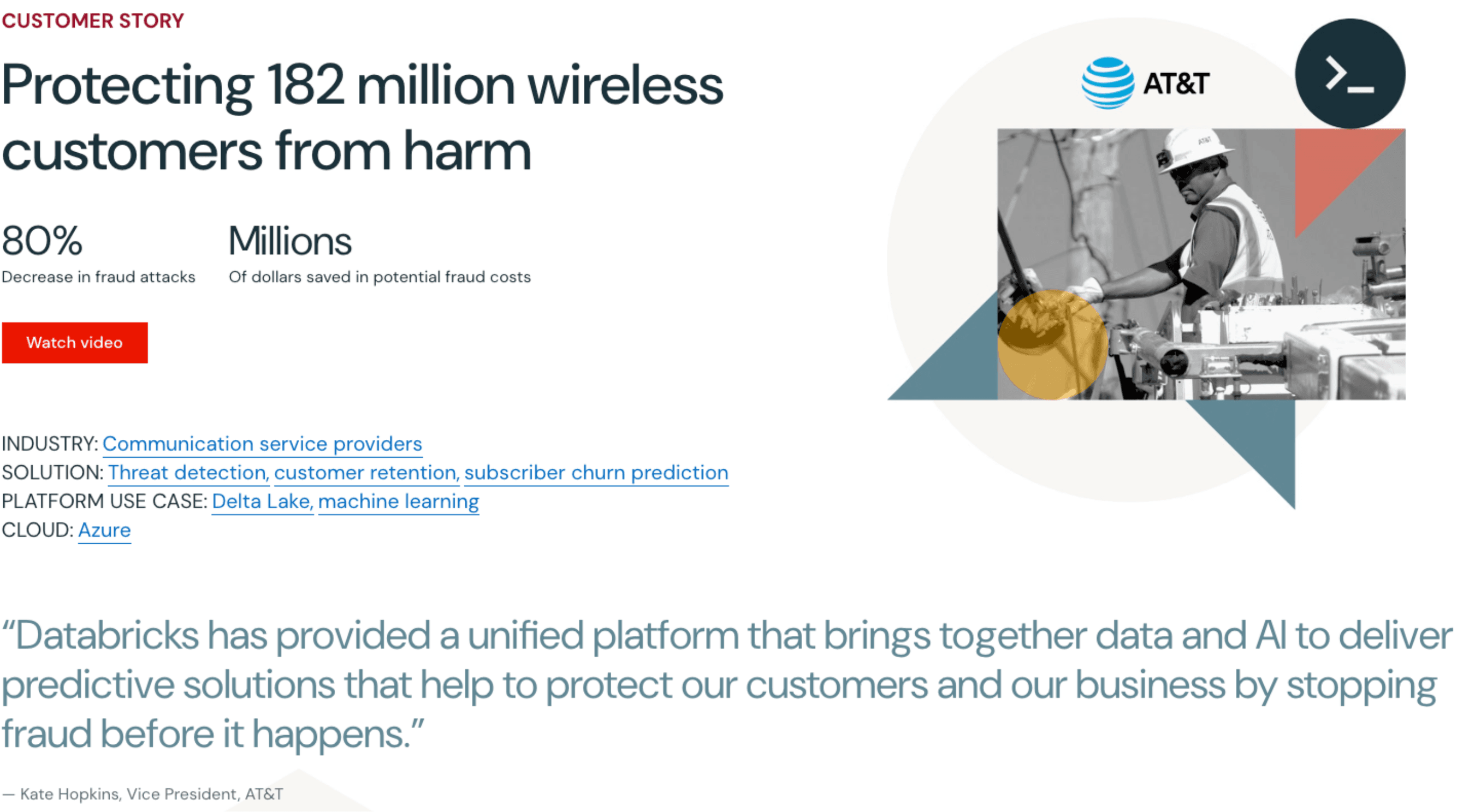Databricks and AT&T B2B SaaS case study example